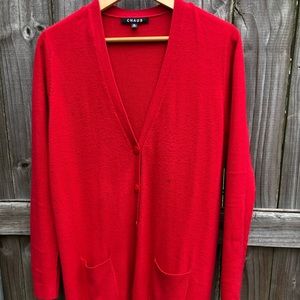 Chaus Red Cardigan
